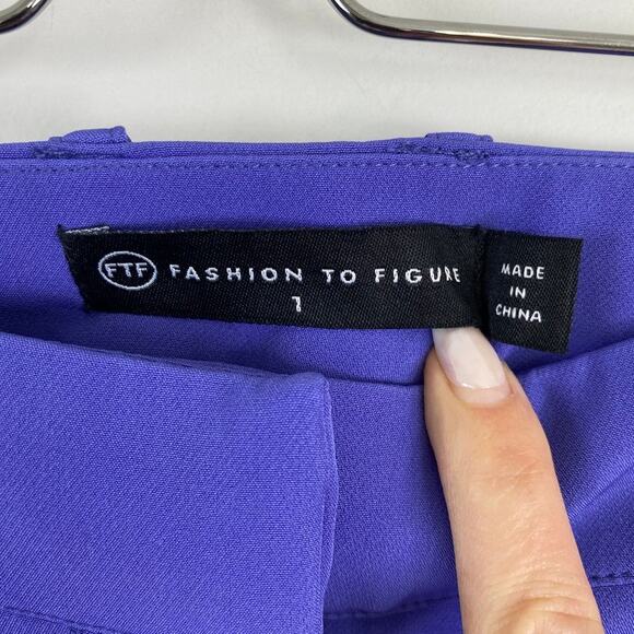NWOT Fashion to Figure Purple Trousers Plus Size 1X - Picture 5 of 8